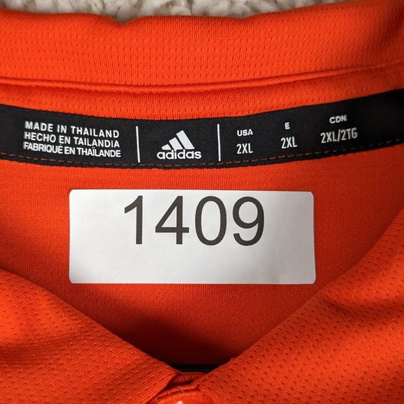 adidas* Men's Short Sleeve‎ Straight Hem Hidden Button Polo Athletic Shirt~ 2XL - Picture 2 of 16